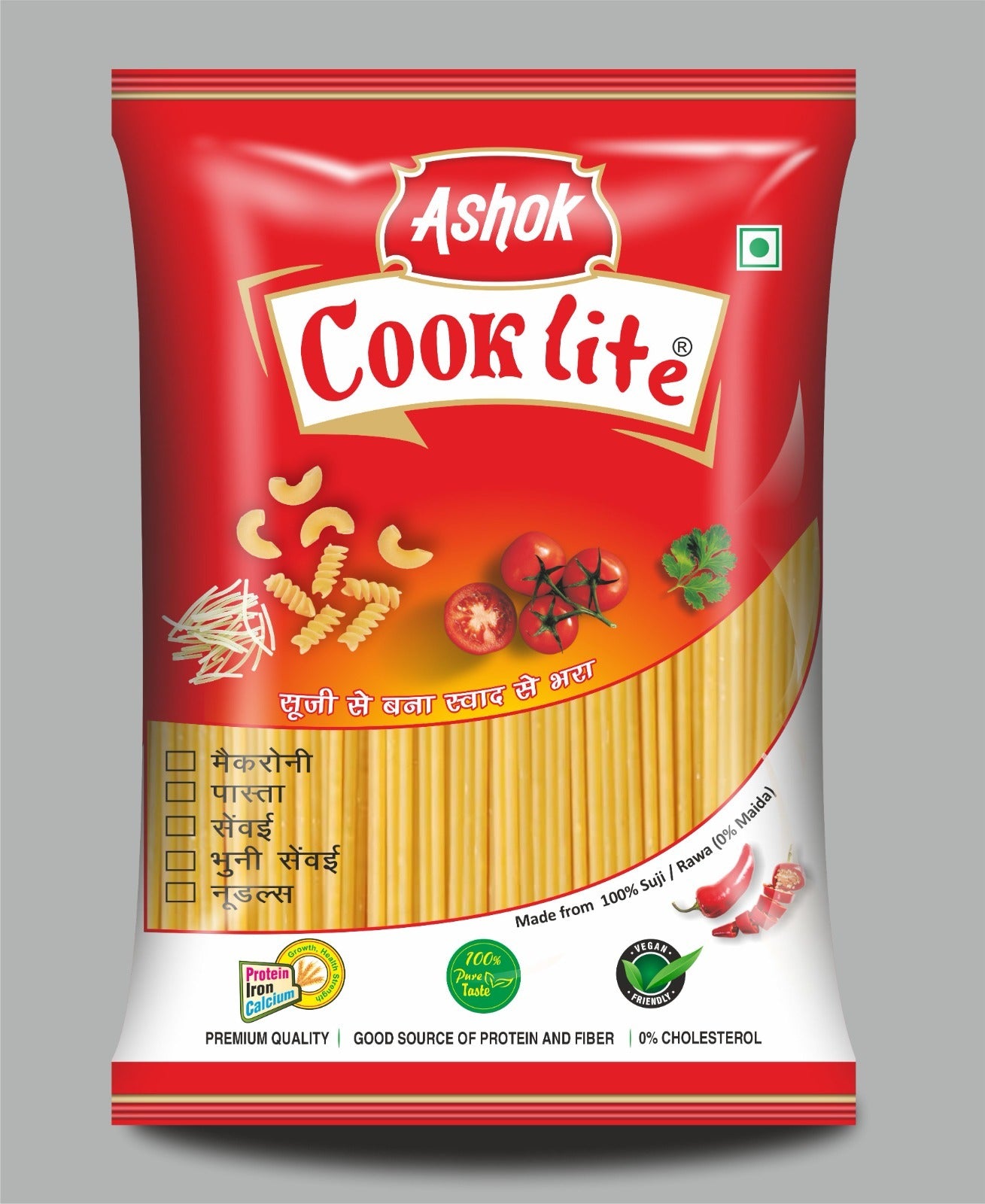 Ashok Cooklite Semolina Noodles/Spaghetti Noodles,Instant Noodles Vegetarian(Available in Pack of 1 and 2)
