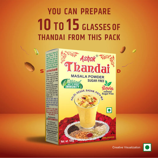 Ashok Thandai Masala Powder Sugar Free,100g (available in Pack of 3 and 4)