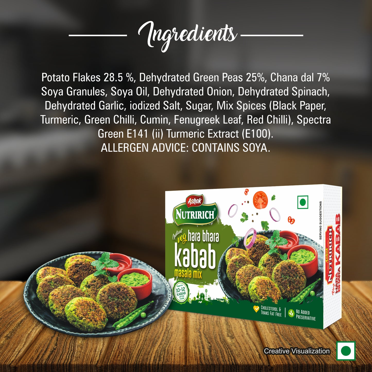 Ashok Nutririch Hara-Bhara Kabab Masala Mix 100g (Pack of 2)