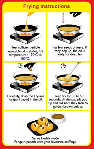 ASHOK NUTRIRICH Funnfry Golgappa/Pani Puri Papad/Panipuri Papad(Pack of 4)