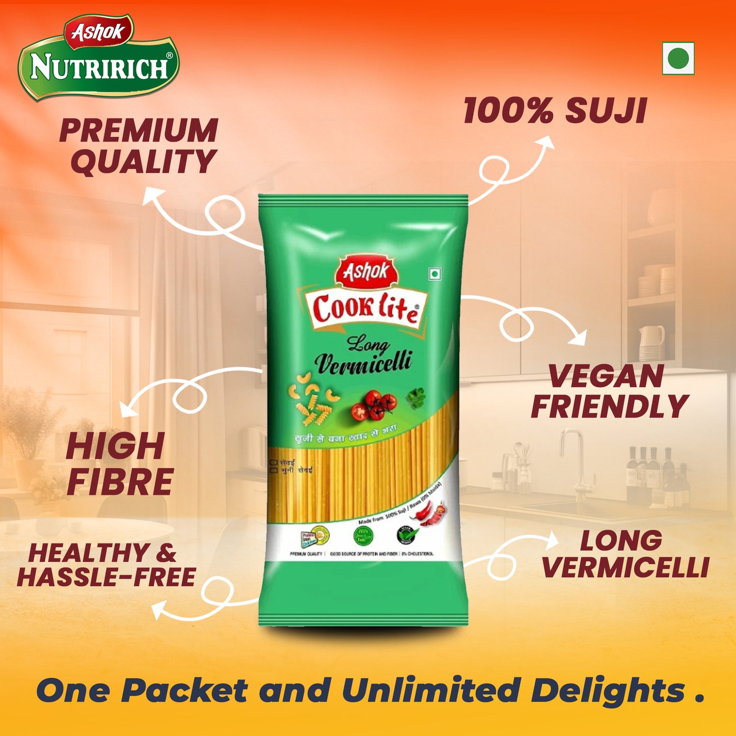 Ashok Cooklite Long Vermicelli 400g(Available in Pack of 2 and 4)