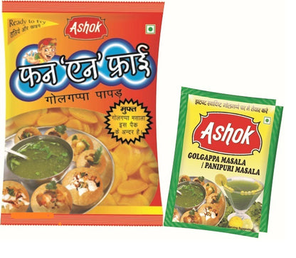 ASHOK NUTRIRICH Funnfry Golgappa/Pani Puri Papad/Panipuri Papad(Pack of 4)