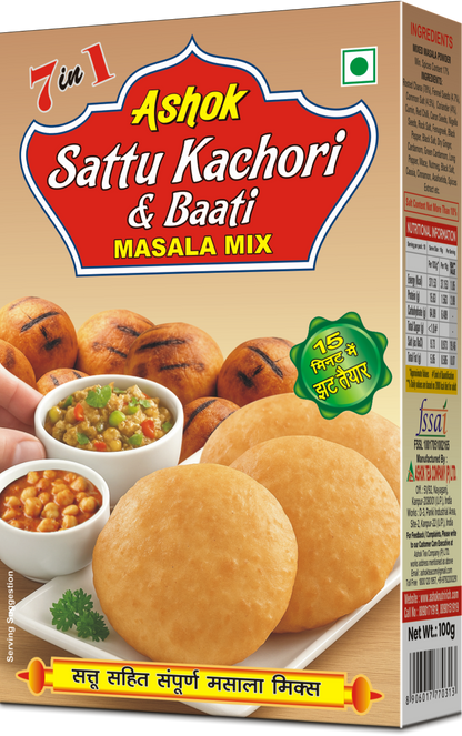 Ashok Kachori Masala 100g Pack of 3 + Sattu kachori Masala 100g Pack of 3 Combo
