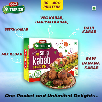 Ashok Nutririch Veg Kabab Masala Mix,200g (Pack of 2)