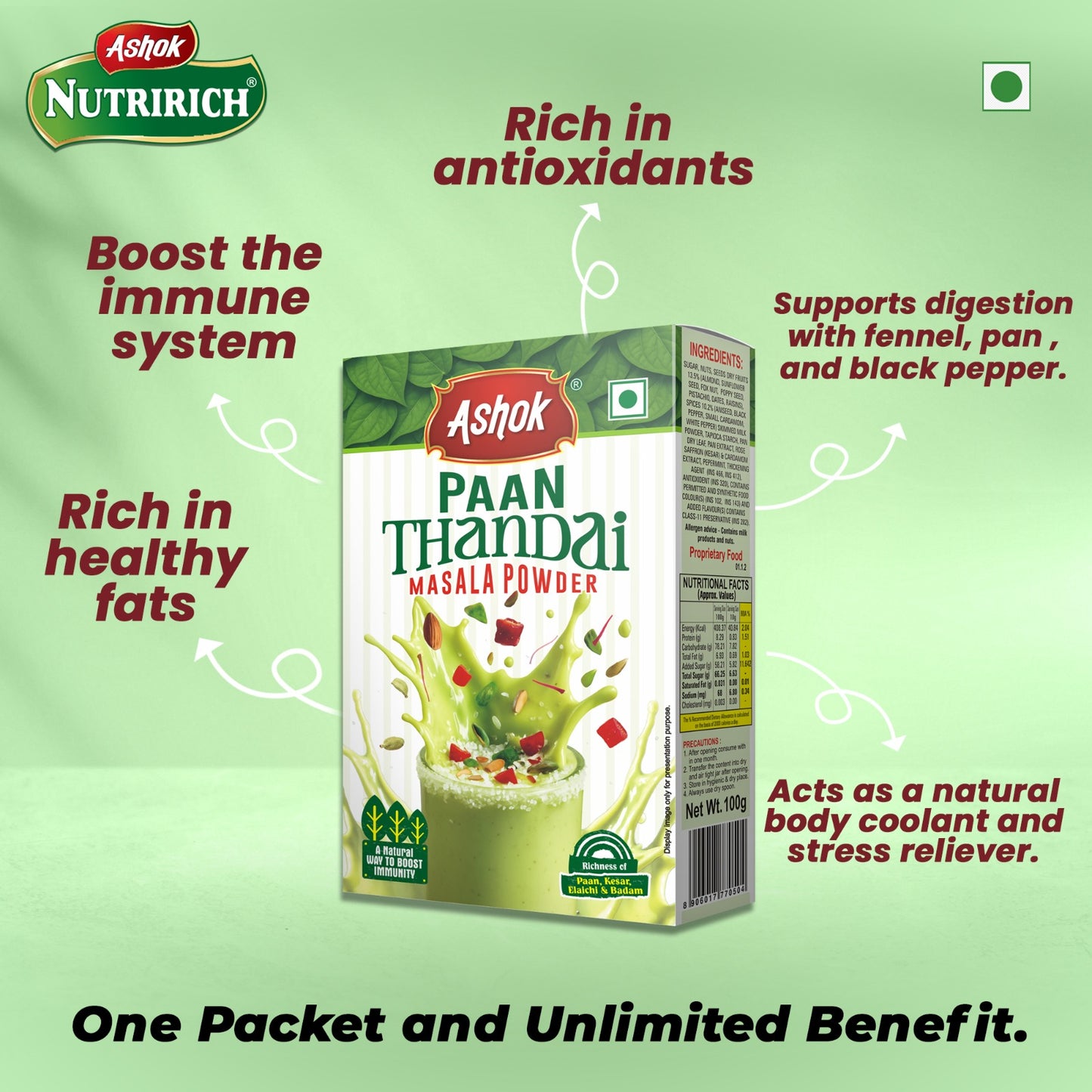 Thandai Combo ( Falahari Thandai + Pan Thandai + Traditional Thandai ) Pack Of 6