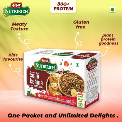 Ashok Nutririch Soya Keema With Keema Masala ,200g (Pack of 2)