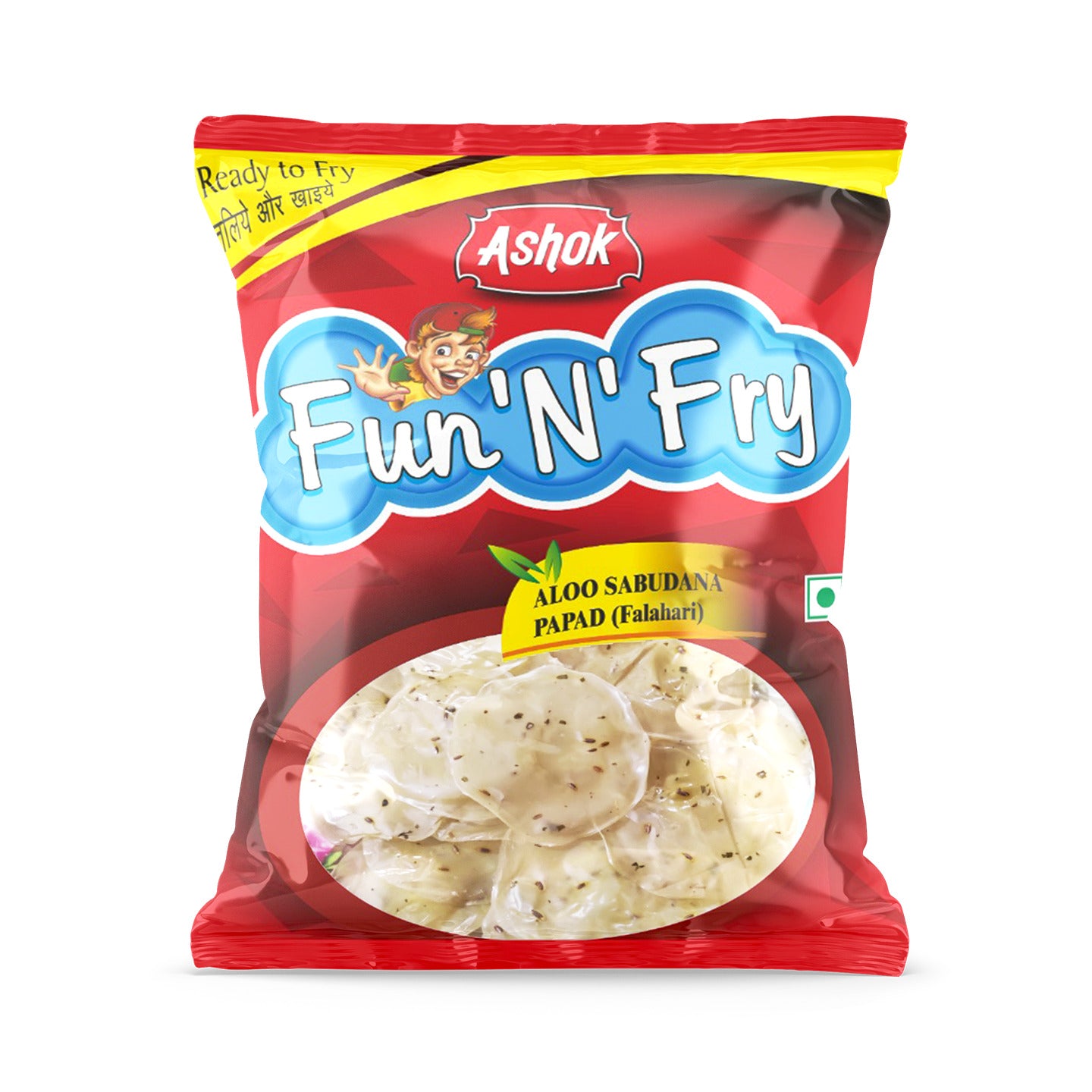 Ashok Fun-N-Fry Aloo Sabudana Falahari Papad(Pack of 10)