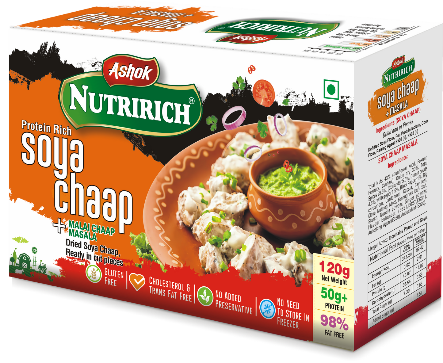 Ashok Biryani Soya chaap 120g Pack of 2 + 200g Keema with Masala  Pack of 2 Combo Zero Maida