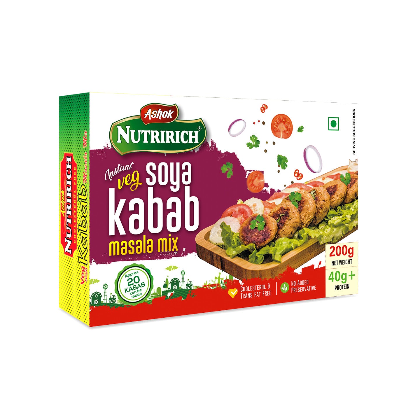 Ashok Nutririch Veg Kabab Masala Mix,200g (Pack of 2)