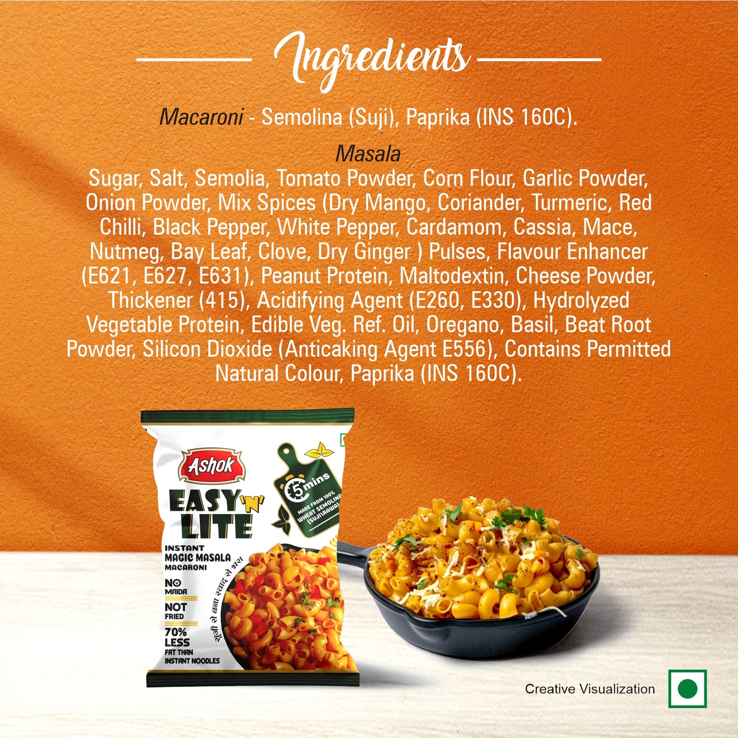 Easy'n'Lite Magic Masala Macaroni 65g Buy 6 get 6 Free